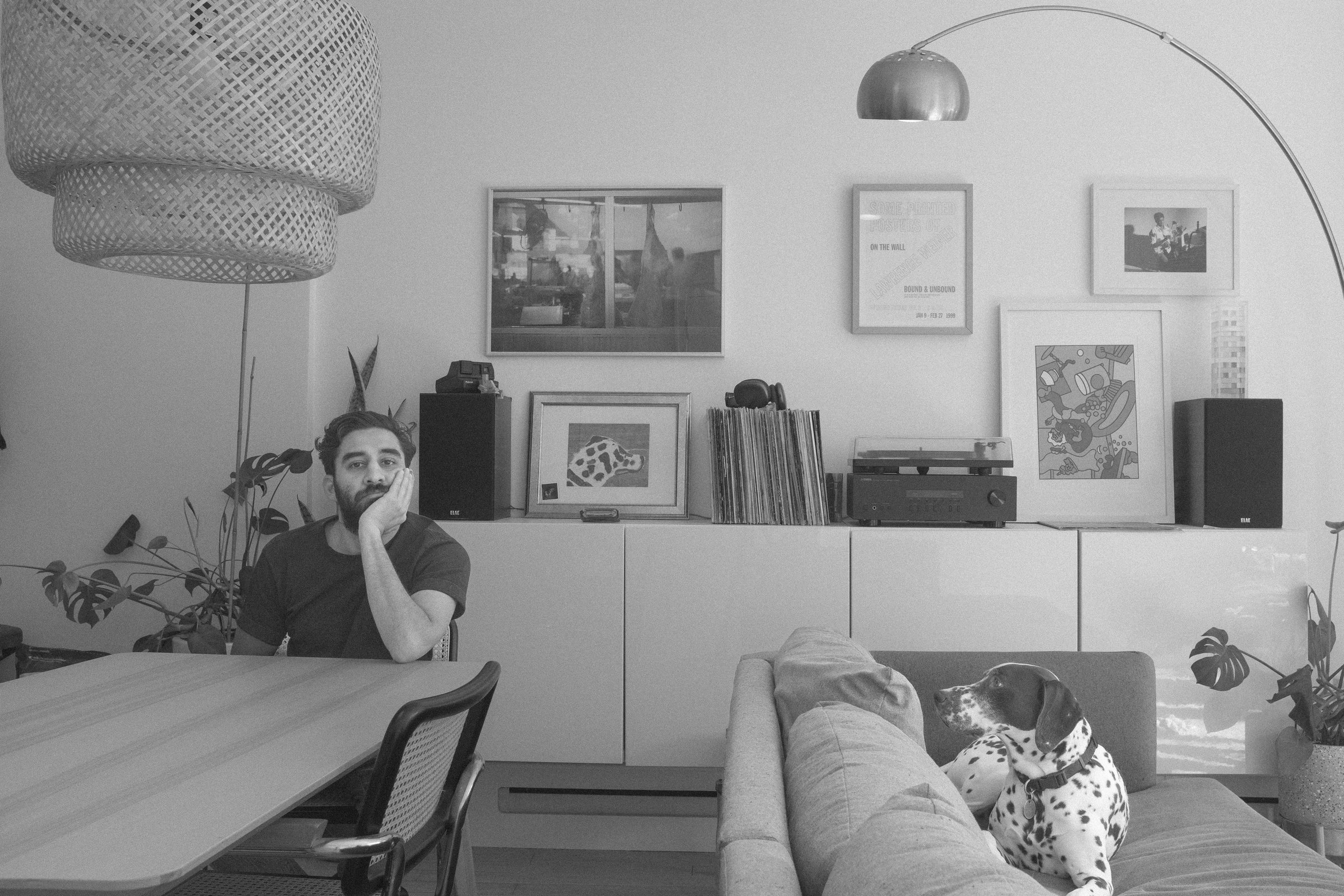 Kamil Tyebally at home in Brooklyn
